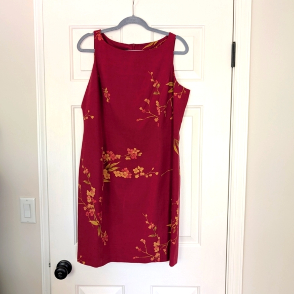Jones New York Dress Floral Sleeveless Dress Size 14